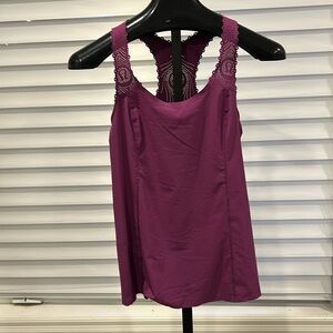 Purple Lululemon rare perforated running tank top.